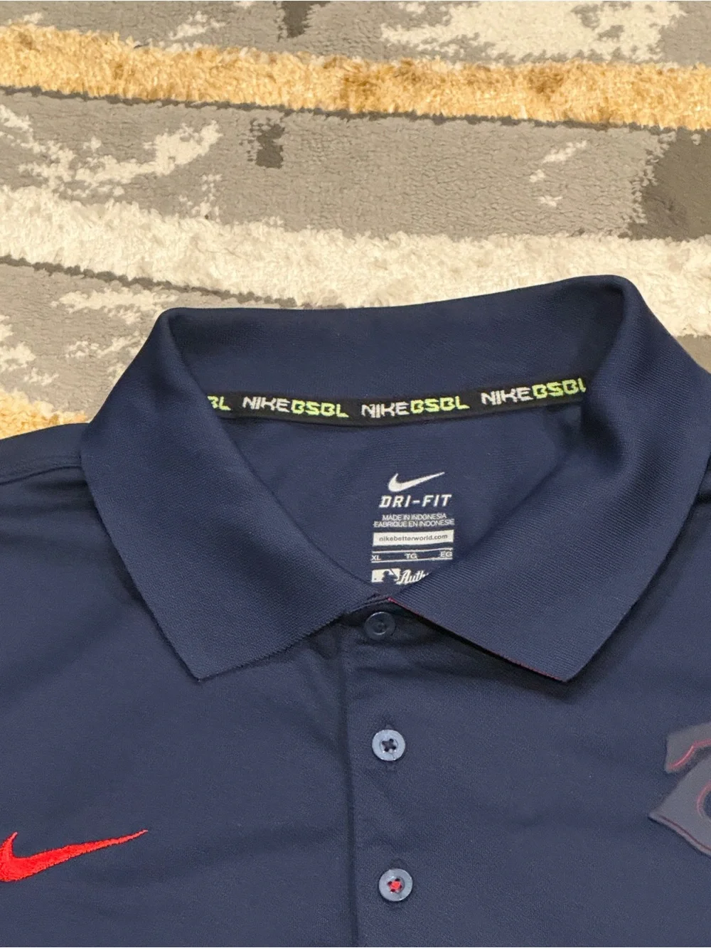 Nike Minnesota Twins Authentic Collection Blue Dri Fit Baseball Polo Shirt XL